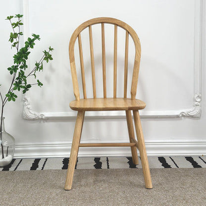 Contemporary Nordic Curved Solid Wood Dining Chair Backrest Armless For Dining Room & Kitchen