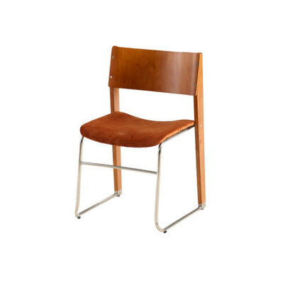 Modern Art Deco Rectangular Iron Solid Wood Boucle Fabric Velvet Dining Chair Backrest Armless For Dining Room & Kitchen