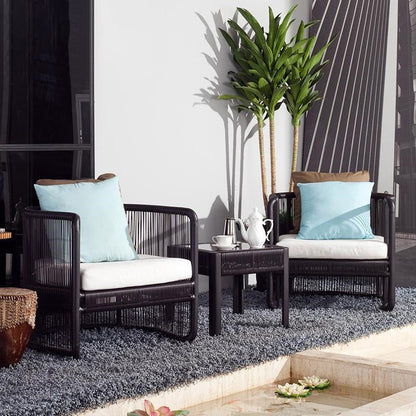 Traditional Chinese Curved PE Rattan Aluminum Alloy Fabric Outdoor Sofa Backrest Armrest For Outdoor
