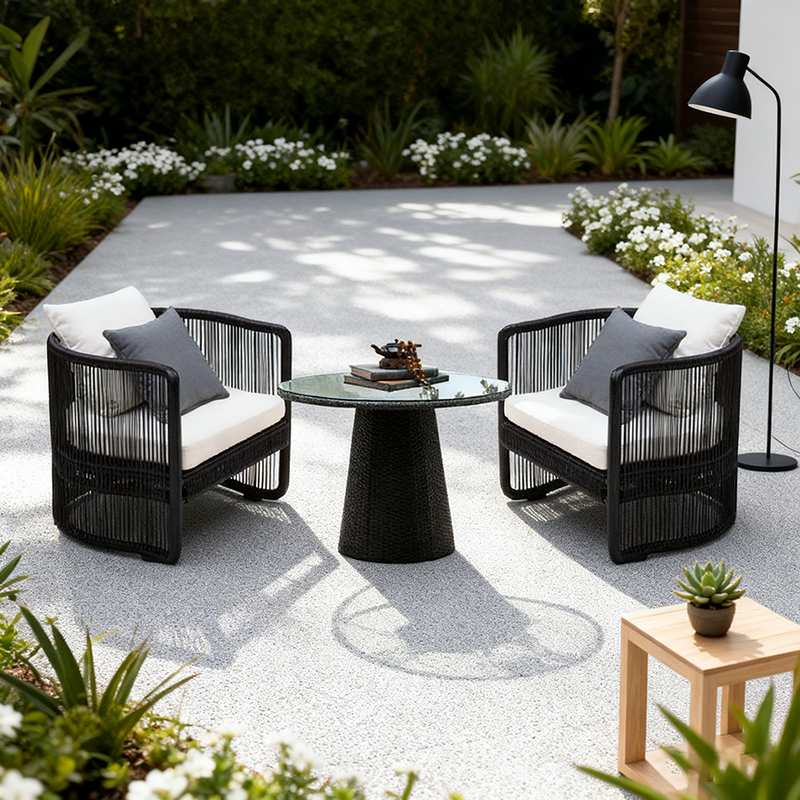 Traditional Chinese Curved PE Rattan Aluminum Alloy Fabric Outdoor Sofa Backrest Armrest For Outdoor