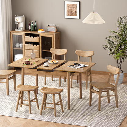 Contemporary Nordic North American Ash Wood Saddle Seat Dining Chair - Curved Wooden Chairs For Dining Room & Kitchen