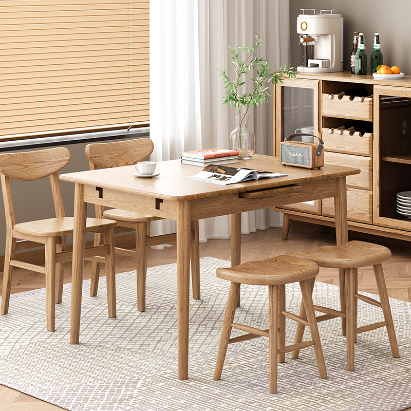 Contemporary Nordic North American Ash Wood Saddle Seat Dining Chair - Curved Wooden Chairs For Dining Room & Kitchen