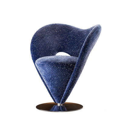 Contemporary Luxury Curved Chenille Fabric Carbon Steel Stainless Steel Vanity Stool Backrest Armless For Bedroom