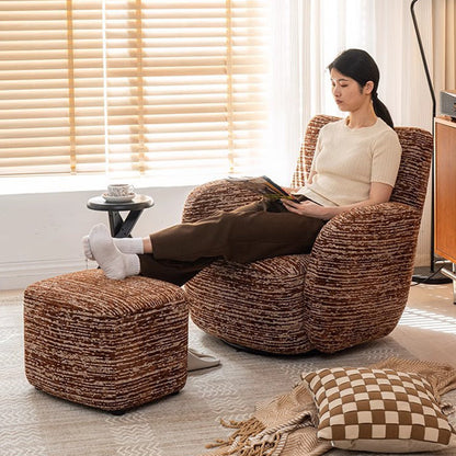 Traditional Vintage Rectangular Cotton-Linen Solid Wood Accent Chair Backrest Armrest For Living Room