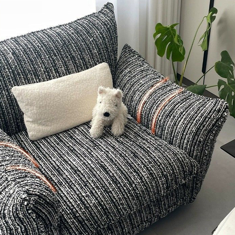 Traditional French Rectangular Linen-Cotton Printed Velvet Ring-Weave Solid Wood Accent Chair Backrest Armrest For Living Room