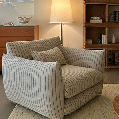 Traditional French Rectangular Linen-Cotton Printed Velvet Ring-Weave Solid Wood Accent Chair Backrest Armrest For Living Room