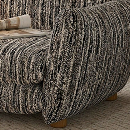 Traditional French Rectangular Linen-Cotton Printed Velvet Ring-Weave Solid Wood Accent Chair Backrest Armrest For Living Room