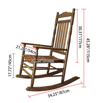 Contemporary Nordic Rectangular Solid Wood Rocking Chair Backrest Armrest For Living Room