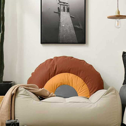 Contemporary Creative Rainbow-Shaped EPP Particle Nano-Leather Accent Chair Backrest Armrest For Living Room