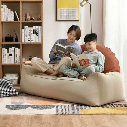 Contemporary Creative Rainbow-Shaped EPP Particle Nano-Leather Accent Chair Backrest Armrest For Living Room