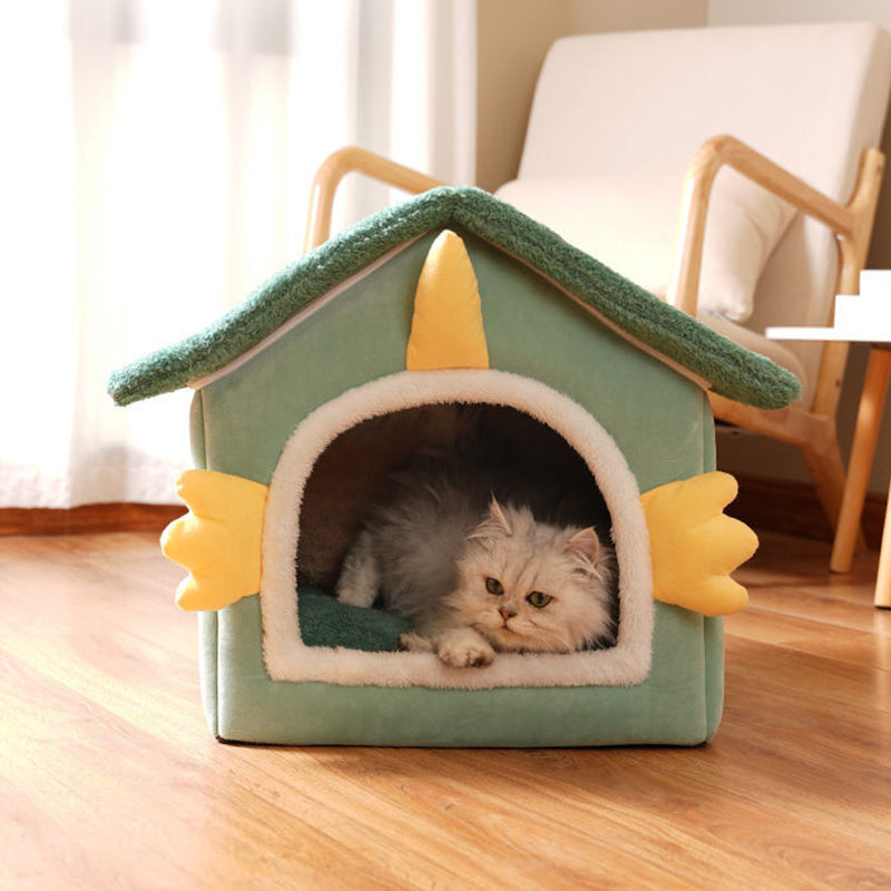 Contemporary Creative Dinosaur-Shaped Arctic Fleece Cat Bed For Bedroom