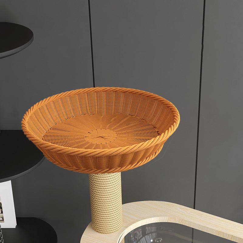 Contemporary Creative Cylindrical Solid Wood Acrylic Hemp Rope PP Cat Tree For Living Room