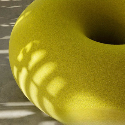 Contemporary Creative Donut-Shaped Velvet Accent Chair Backless Armless For Living Room