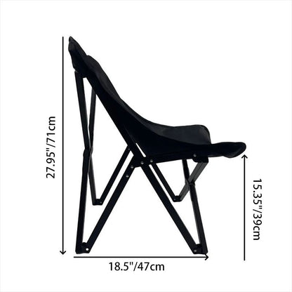 Modern Minimalist Rectangular Oxford Aluminum Folding Chair Backrest Armless For Outdoor