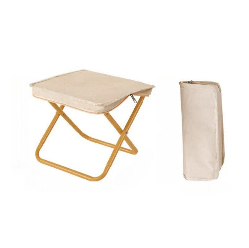 Modern Minimalist Rectangular Oxford Aluminum Folding Stool For Outdoor