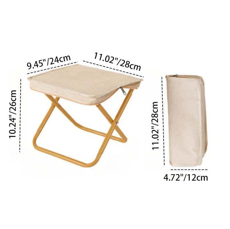 Modern Minimalist Rectangular Oxford Aluminum Folding Stool For Outdoor