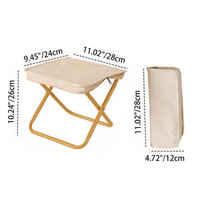 Modern Minimalist Rectangular Oxford Aluminum Folding Stool For Outdoor