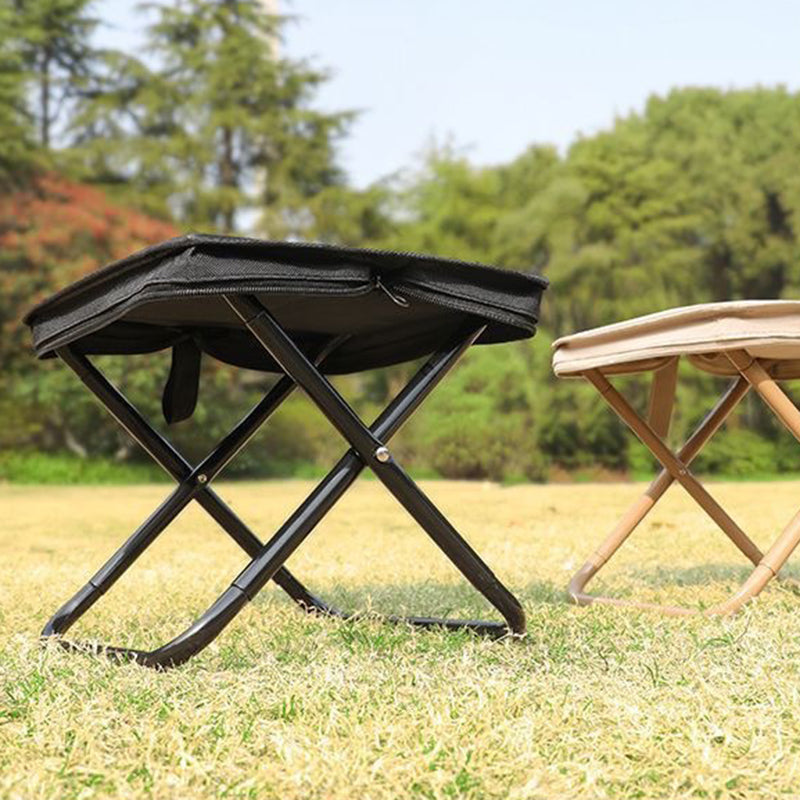 Modern Minimalist Rectangular Oxford Aluminum Folding Stool For Outdoor