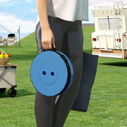 Modern Minimalist Cylindrical PP Extendable Folding Stool For Outdoor
