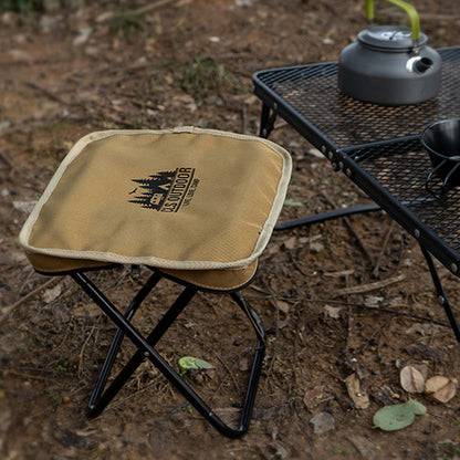 Modern Minimalist Rectangular Oxford Aluminum Folding Stool For Outdoor
