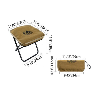 Modern Minimalist Rectangular Oxford Aluminum Folding Stool For Outdoor