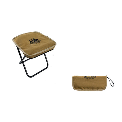 Modern Minimalist Rectangular Oxford Aluminum Folding Stool For Outdoor