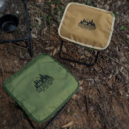 Modern Minimalist Rectangular Oxford Aluminum Folding Stool For Outdoor