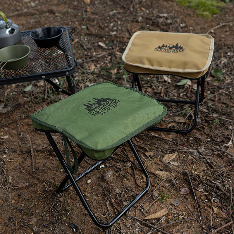 Modern Minimalist Rectangular Oxford Aluminum Folding Stool For Outdoor