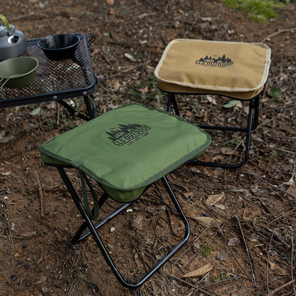 Modern Minimalist Rectangular Oxford Aluminum Folding Stool For Outdoor