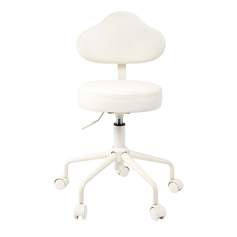 Contemporary Creative Cloud-Shaped Iron PU Leather Bar Stool Backrest Armless For Dining Room & Kitchen