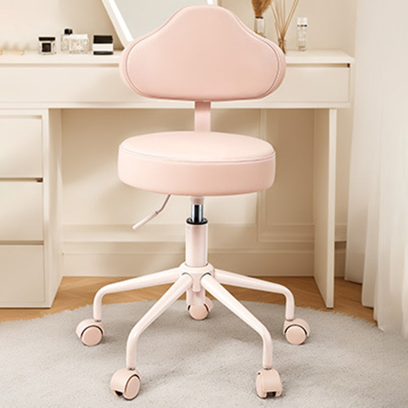 Contemporary Creative Cloud-Shaped Iron PU Leather Bar Stool Backrest Armless For Dining Room & Kitchen