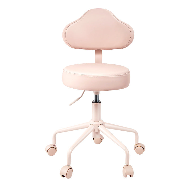 Contemporary Creative Cloud-Shaped Iron PU Leather Bar Stool Backrest Armless For Dining Room & Kitchen