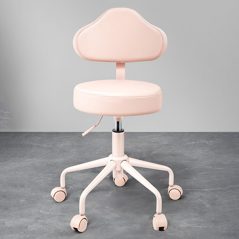 Contemporary Creative Cloud-Shaped Iron PU Leather Bar Stool Backrest Armless For Dining Room & Kitchen