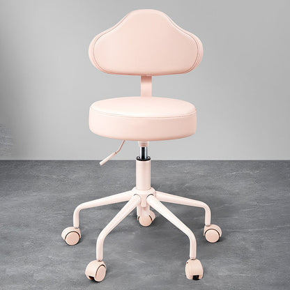Contemporary Creative Cloud-Shaped Iron PU Leather Bar Stool Backrest Armless For Dining Room & Kitchen
