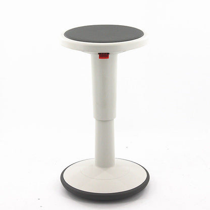 Modern Minimalist Cylindrical PU Leather Nylon Fiberglass Swivel Bar Stool Backless Armless For Dining Room & Kitchen
