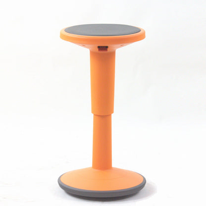 Modern Minimalist Cylindrical PU Leather Nylon Fiberglass Swivel Bar Stool Backless Armless For Dining Room & Kitchen