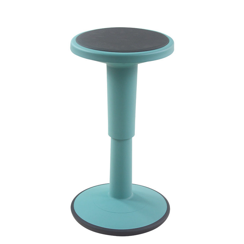 Modern Minimalist Cylindrical PU Leather Nylon Fiberglass Swivel Bar Stool Backless Armless For Dining Room & Kitchen