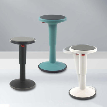 Modern Minimalist Cylindrical PU Leather Nylon Fiberglass Swivel Bar Stool Backless Armless For Dining Room & Kitchen
