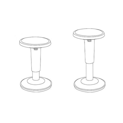 Modern Minimalist Cylindrical PU Leather Nylon Fiberglass Swivel Bar Stool Backless Armless For Dining Room & Kitchen