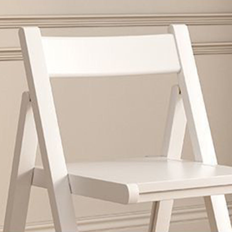 Modern Minimalist Triangular Rectangular Rubberwood Cat's Paw Leather Folding Dining Chair Backrest Armless For Dining Room & Kitchen