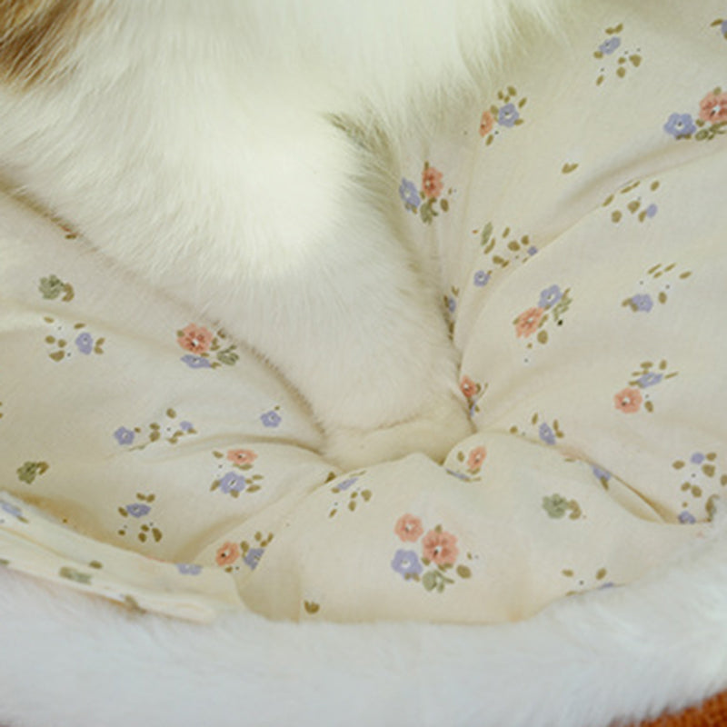 Traditional French Curved Rocking Cradle Sunshade Medium Density Fiberboard Fabric Pet Bed Cat Bed For Bedroom