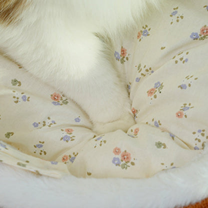 Traditional French Curved Rocking Cradle Sunshade Medium Density Fiberboard Fabric Pet Bed Cat Bed For Bedroom