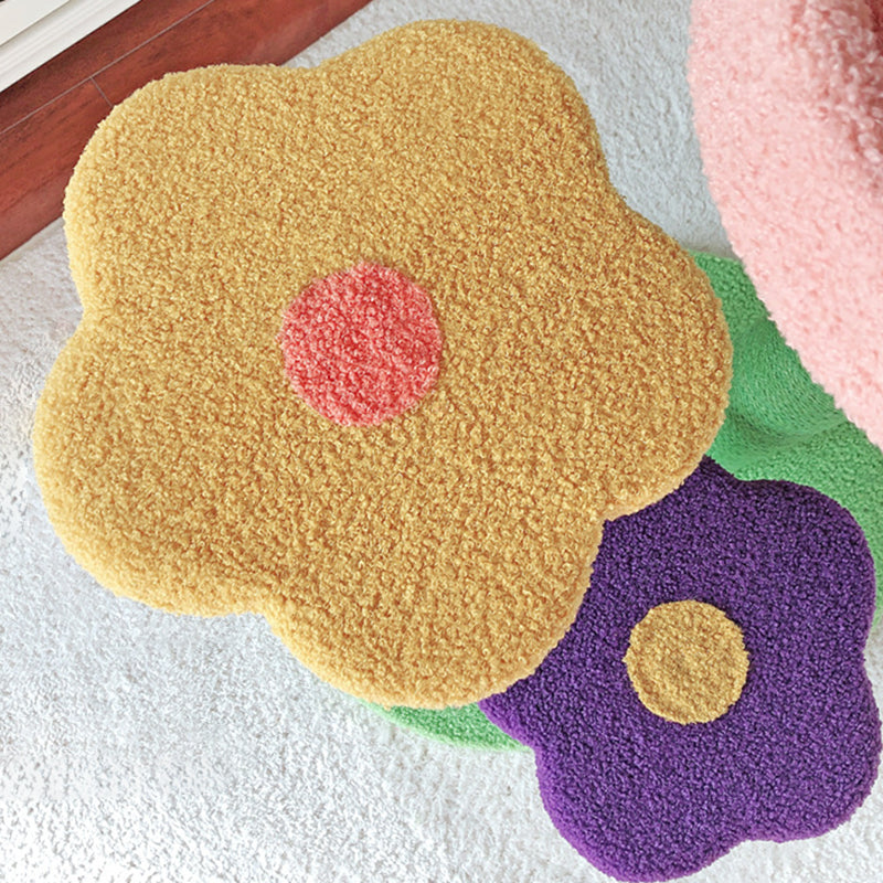 Contemporary Creative Cylindrical Flower-Shaped Medium Density Fiberboard Teddy Velvet Hemp Rope Cat Tree For Bedroom