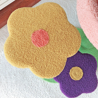 Contemporary Creative Cylindrical Flower-Shaped Medium Density Fiberboard Teddy Velvet Hemp Rope Cat Tree For Bedroom