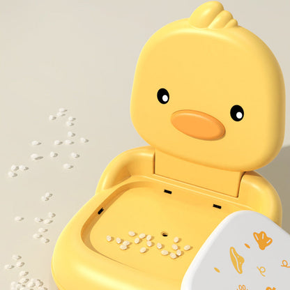 Contemporary Creative Round Duck-Shaped PP TPE PU Leather PVC Height-Adjustable Kids Dining Chair Backrest Armless For Dining Room & Kitchen