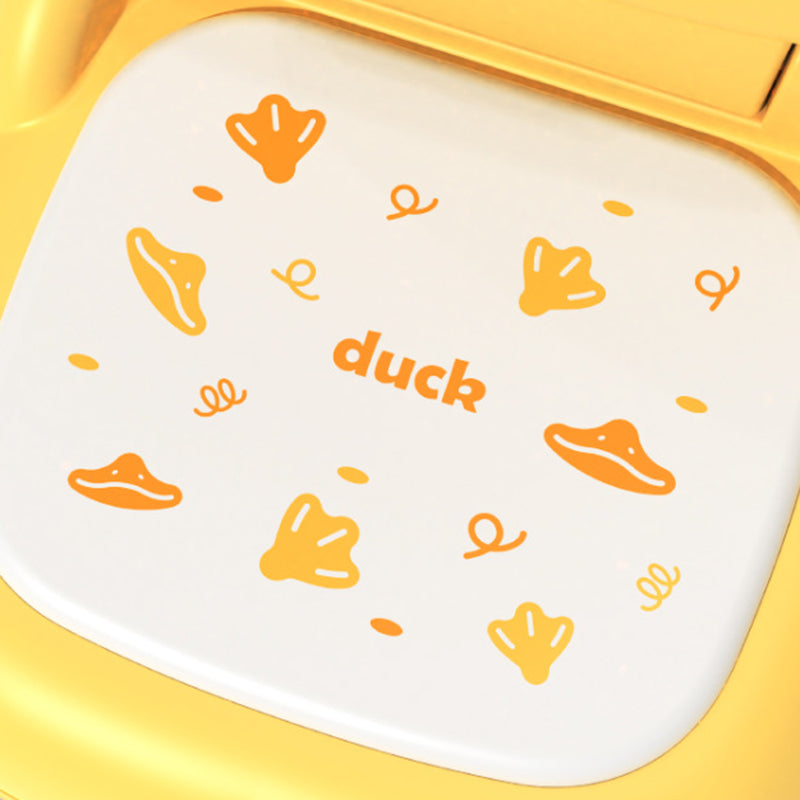 Contemporary Creative Round Duck-Shaped PP TPE PU Leather PVC Height-Adjustable Kids Dining Chair Backrest Armless For Dining Room & Kitchen