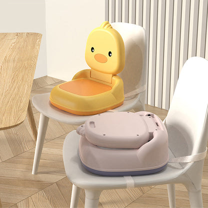 Contemporary Creative Round Duck-Shaped PP TPE PU Leather PVC Height-Adjustable Kids Dining Chair Backrest Armless For Dining Room & Kitchen