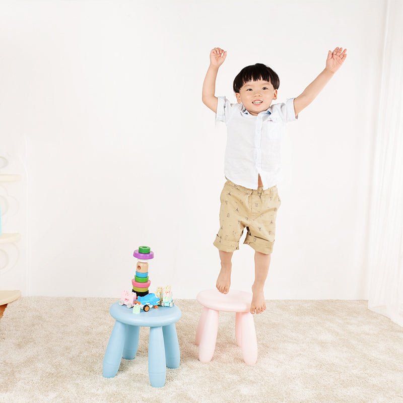 Modern Minimalist Cylindrical Kid PP Low Stool Backless Armless For Living Room