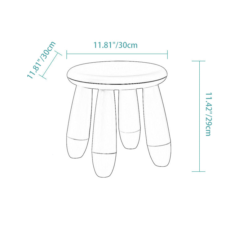 Modern Minimalist Cylindrical Kid PP Low Stool Backless Armless For Living Room