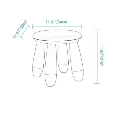 Modern Minimalist Cylindrical Kid PP Low Stool Backless Armless For Living Room
